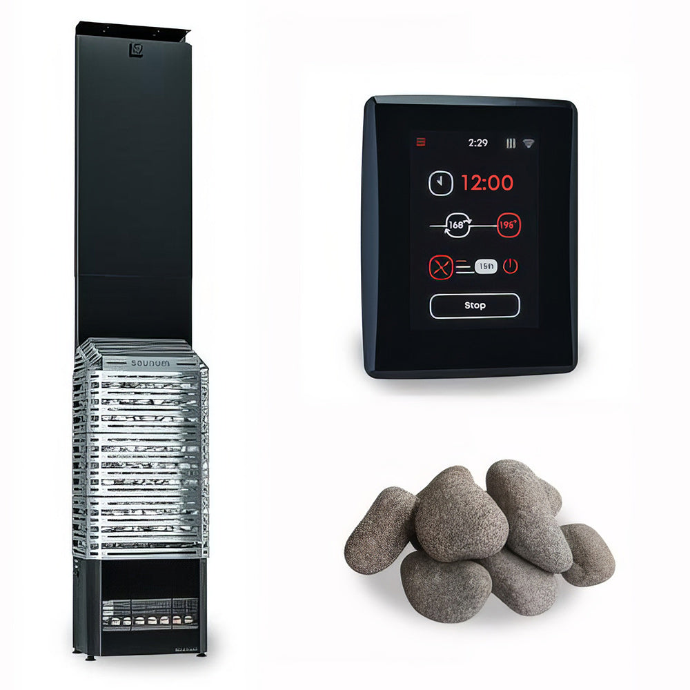 Saunum AIR Series Sauna Heater — 7 kW, Anthracite Grey